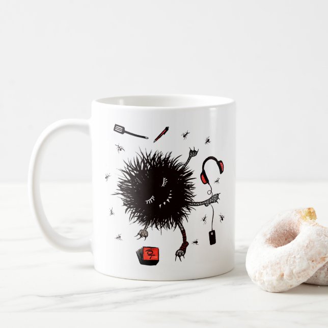 Relax Lazy Monster Niedlich Funny Kaffeetasse (Mit Donut)
