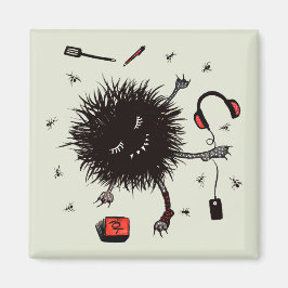 Relax Lazy Monster Niedlich Funny Magnet