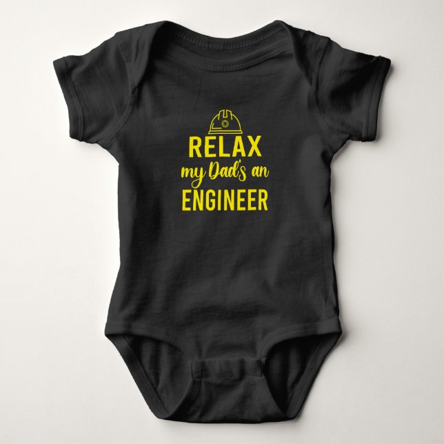 Relax Mein Vater ist Ingenieur Baby Strampler (Vorderseite)