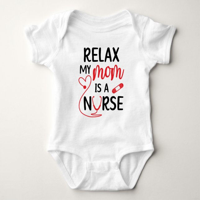 Relax Meine Mama ist ein Nurse Funny Baby Strampler (Vorderseite)
