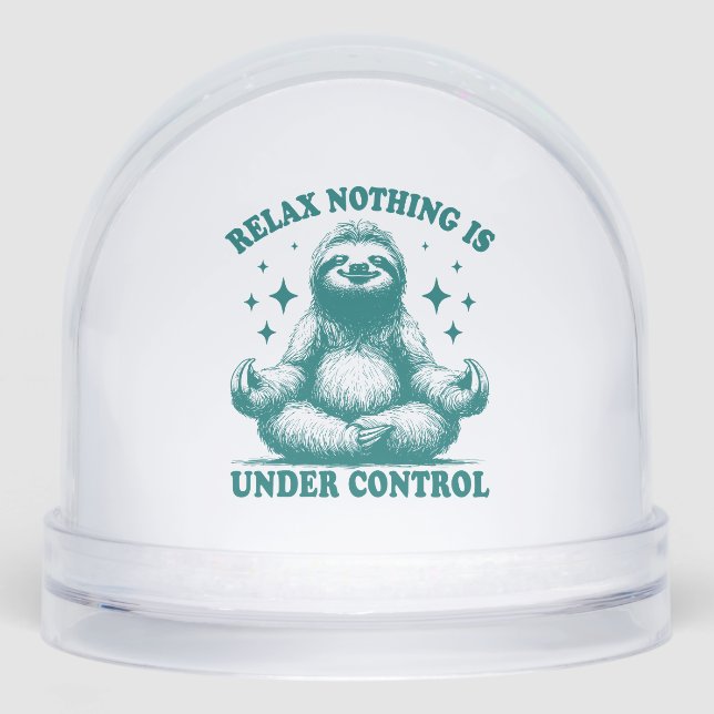 Relax Nothing Is Under Control Sloth Yoga Schneekugeln (Vorderseite)