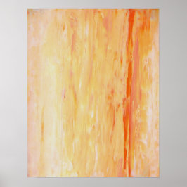 "Relax" Pink und Orange Abstrakt Art Poster Print