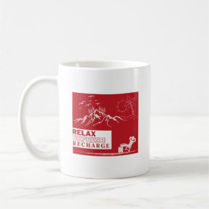 Relax Refresh Recharge Artework Café Mug