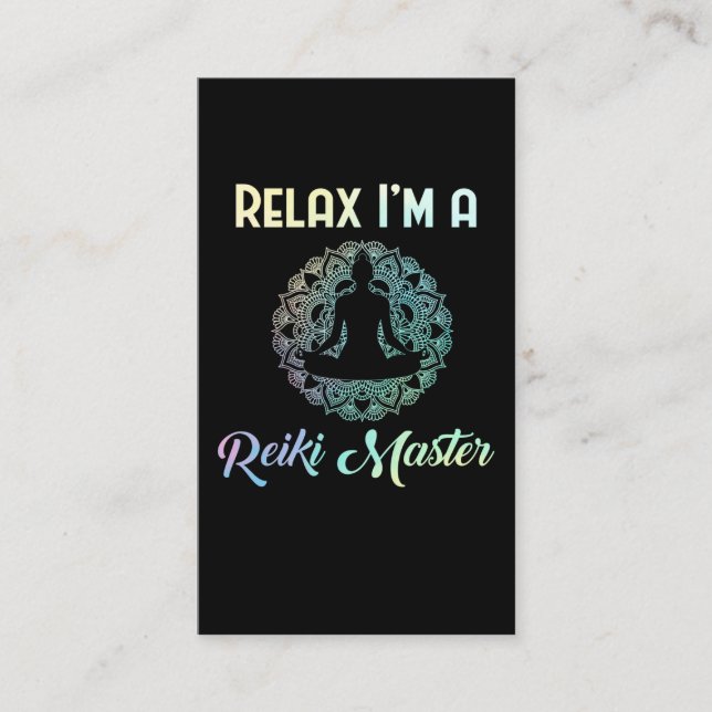 Relax Reiki Master Therapist Chakra Therapie Visitenkarte (Vorderseite)