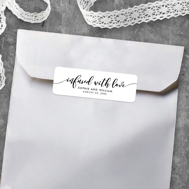 Relax Script Infused with Love Wedding Favor Label (Von Creator hochgeladen)