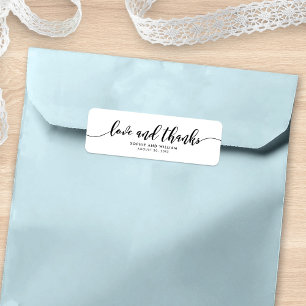 Relax Script Love et Merci mariage Favor Étiquette