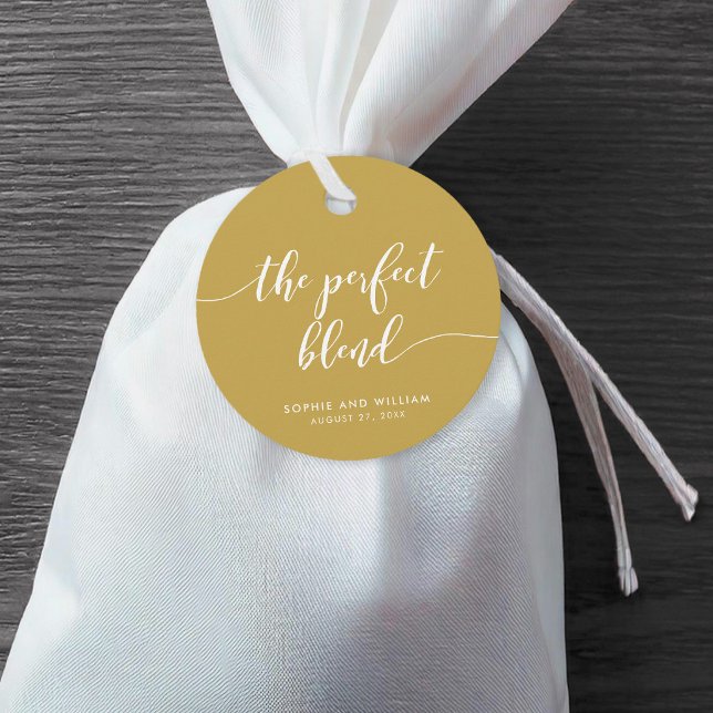 Relax Script Perfect Blend Custom Color Wedding Geschenkanhänger (Von Creator hochgeladen)