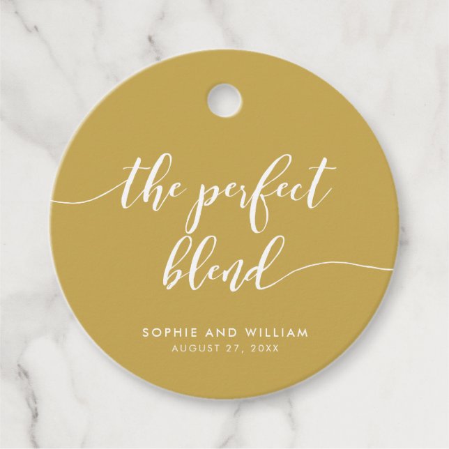 Relax Script Perfect Blend Custom Color Wedding Geschenkanhänger (Vorderseite)