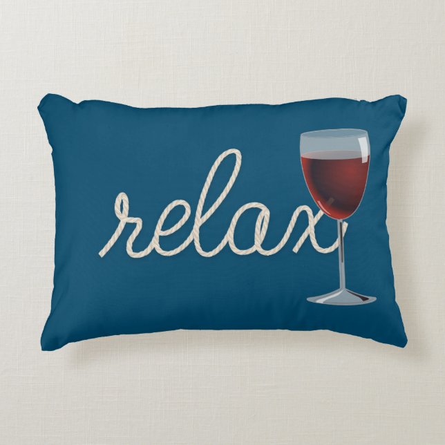 Relax Seekeil mit Rotwein Dekokissen (Vorderseite)