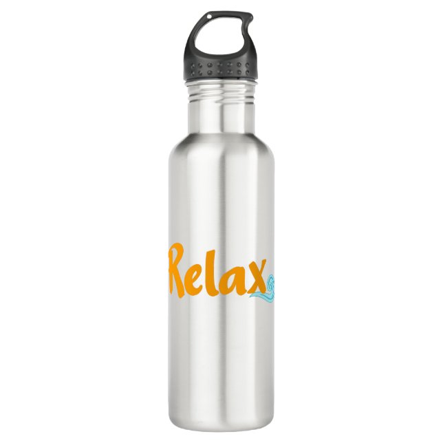Relax Stainless Steel Water Bottle Edelstahlflasche (Vorderseite)