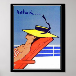 Relax Travel Vintage Poster