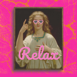 RELAX Veränderter Vintage-Kunstposter Poster