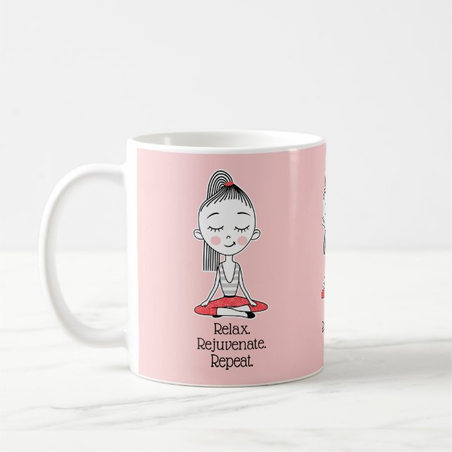 Relax Zen Peace Yoga Kaffeetasse (Links)