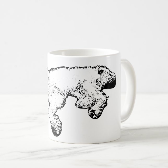 Relaxed Spinone Ink Art Coffee Mug Kaffeetasse (VorderseiteRechts)