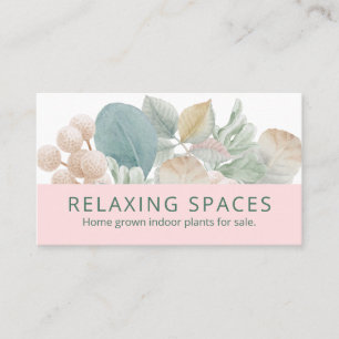 Relaxen Blätter Homegrown Indoor Pflanze Kinderzi Visitenkarte