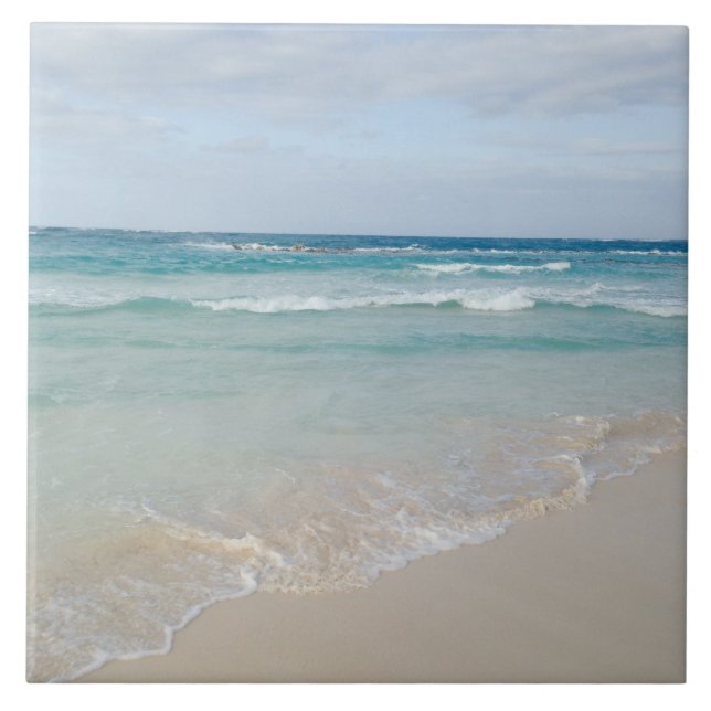 Relaxen Sie die Fotografie des tropischen Strandes Fliese (Vorderseite)
