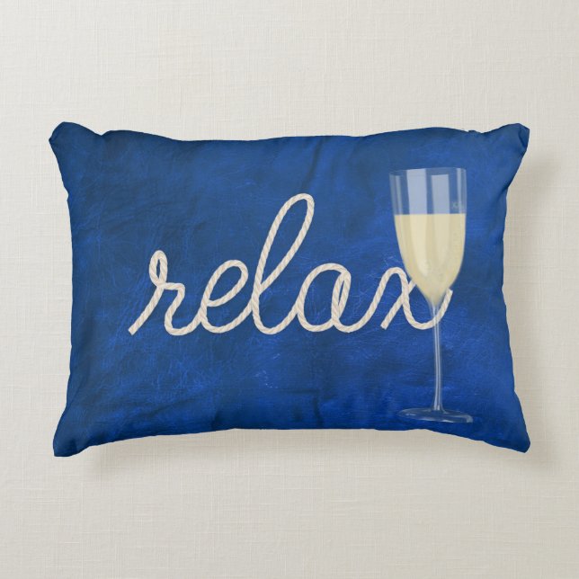 RELAXER Texte Coussin d'accentuation de corde naut (Devant)