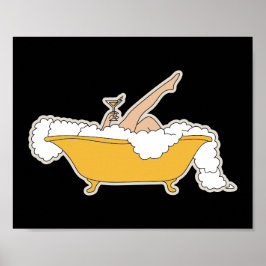 Relaxing in Bathroom Poster