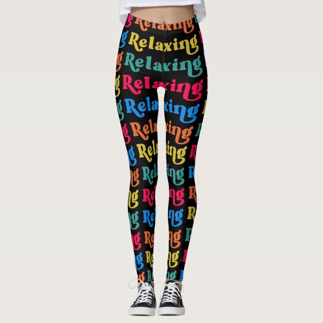 #relaxing, orange und Limon, Leggings (Vorderseite)