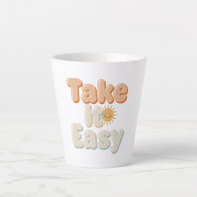 Relaxing "Take It Easy" with Smiling Sun Milchtasse (Vorderseite)