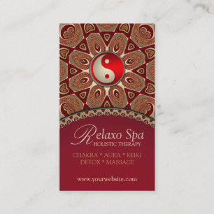 Relaxo Wellness-Center YinYang New Age Business Ca Visitenkarte