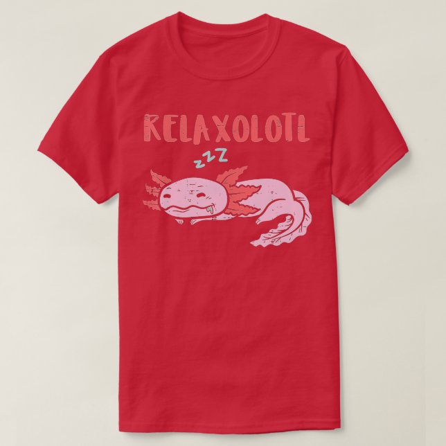Relaxolotschläft Axolotl Funny Napping Men Wome T-Shirt (Design vorne)