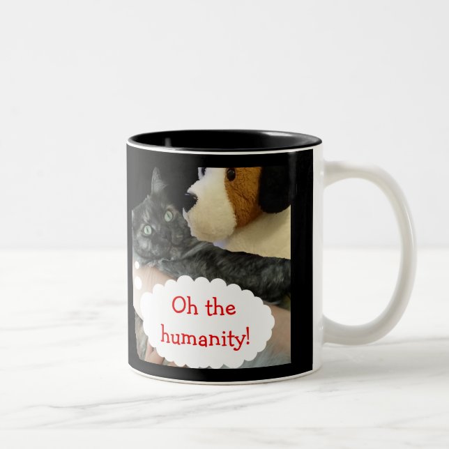 Relaxte Cat Humanity Tasse von RoseWrites (Rechts)