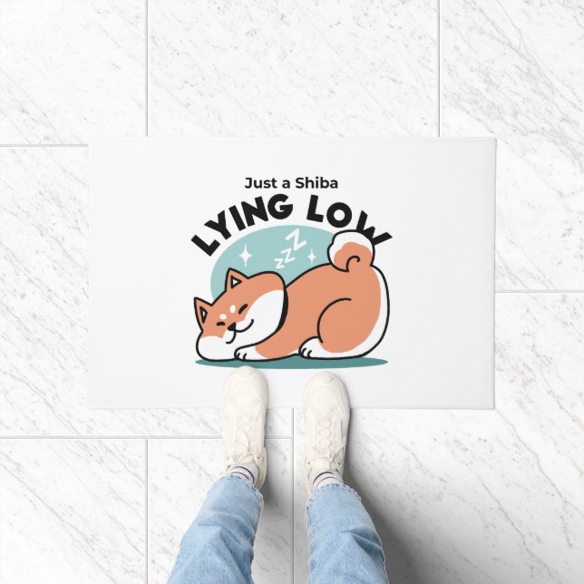 Relaxte Shiba Inu Art: Nur eine Shiba, die niedrig Fußmatte (Indoor)