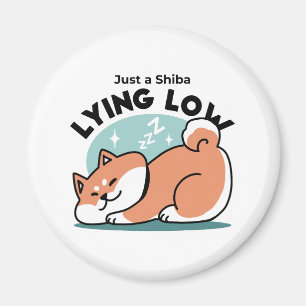 Relaxte Shiba Inu Art: Nur eine Shiba, die niedrig Magnet