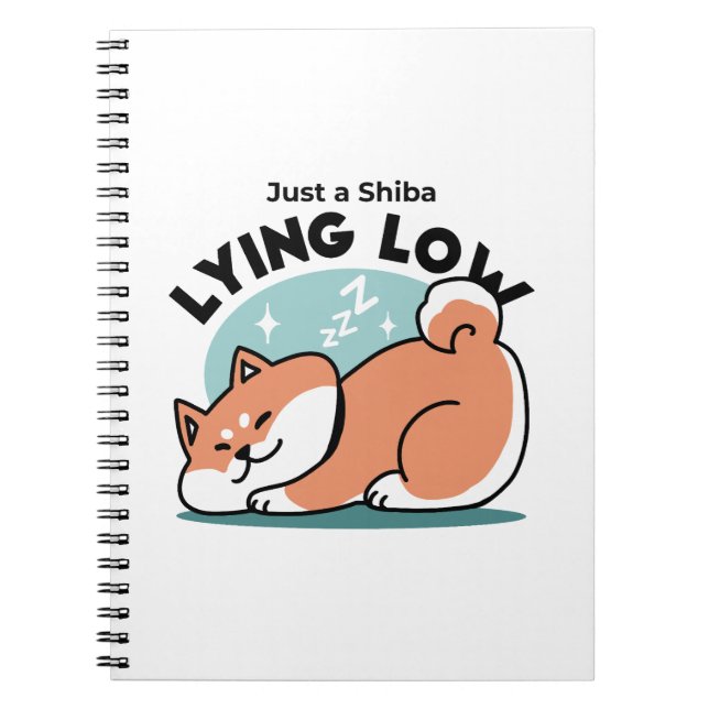 Relaxte Shiba Inu Art: Nur eine Shiba, die niedrig Notizblock (Vorderseite)
