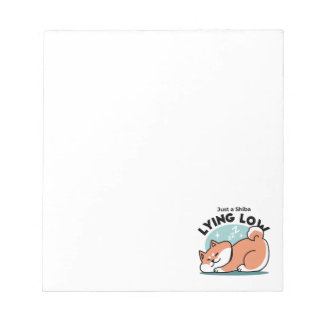 Relaxte Shiba Inu Art: Nur eine Shiba, die niedrig Notizblock