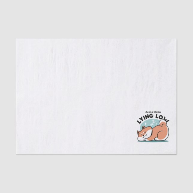 Relaxte Shiba Inu Art: Nur eine Shiba, die niedrig Seidenpapier (Vorderseite)