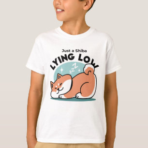 Relaxte Shiba Inu Art: Nur eine Shiba, die niedrig T-Shirt
