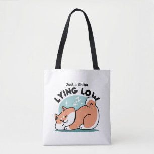 Relaxte Shiba Inu Art: Nur eine Shiba, die niedrig Tasche