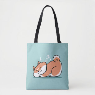 Relaxte Shiba Inu Art: Nur eine Shiba, die niedrig Tasche