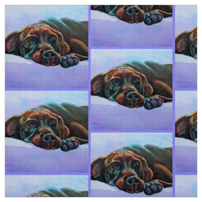 Relaxter Schokolade Labrador Retriever Dog Fabric Stoff (Muster)