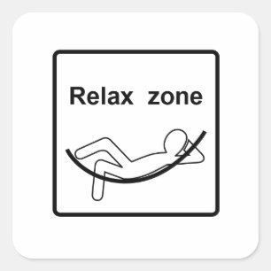 Relaxzone Quadratischer Aufkleber