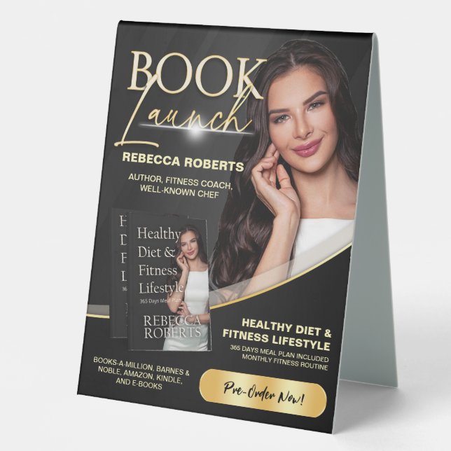 Release Author Ad für Black & Gold Book Tischaufsteller (Vorderseite)
