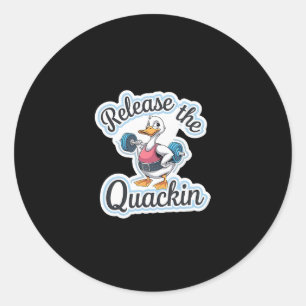 Release der Quackin-Gym-Bodybuilding - 1 Runder Aufkleber