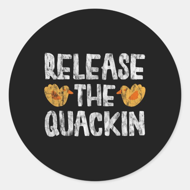 Release der Quackin Gym Bodybuilding — Runder Aufkleber (Vorderseite)