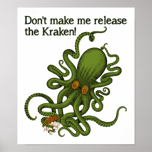 Release the Kraken Funny Poster (Vorne)