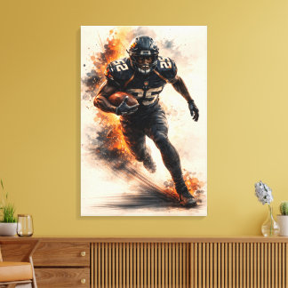 Relentless Rush – Power Football Canvas Print Leinwanddruck