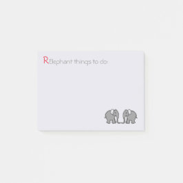 "RElephant, zum der grauen niedlichen Post-it Klebezettel