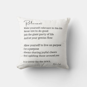 Relevante Ermutigung Inspirationsgedicht Kissen