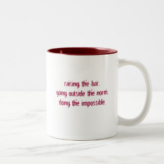 Relèvement du blanc/du rouge de tasse de barre