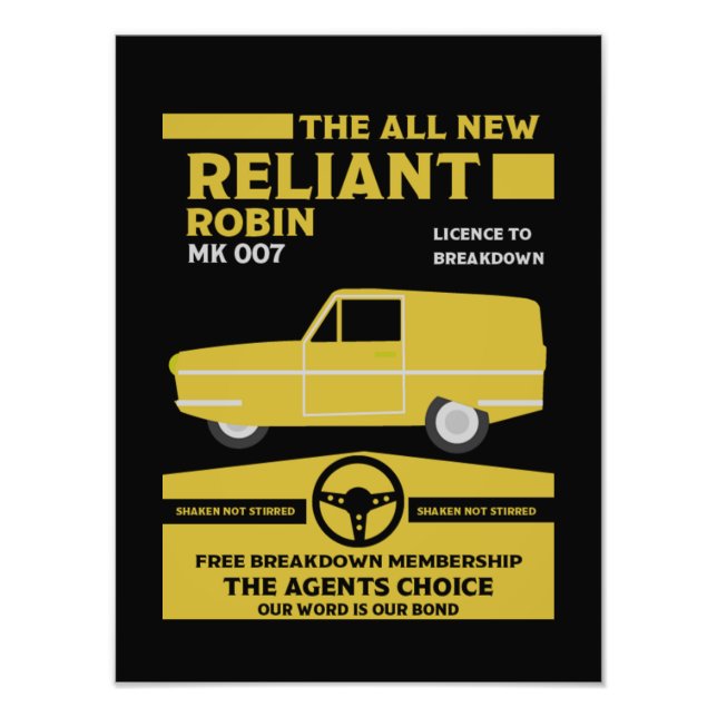 Reliant Robin Car Fotodruck (Vorne)