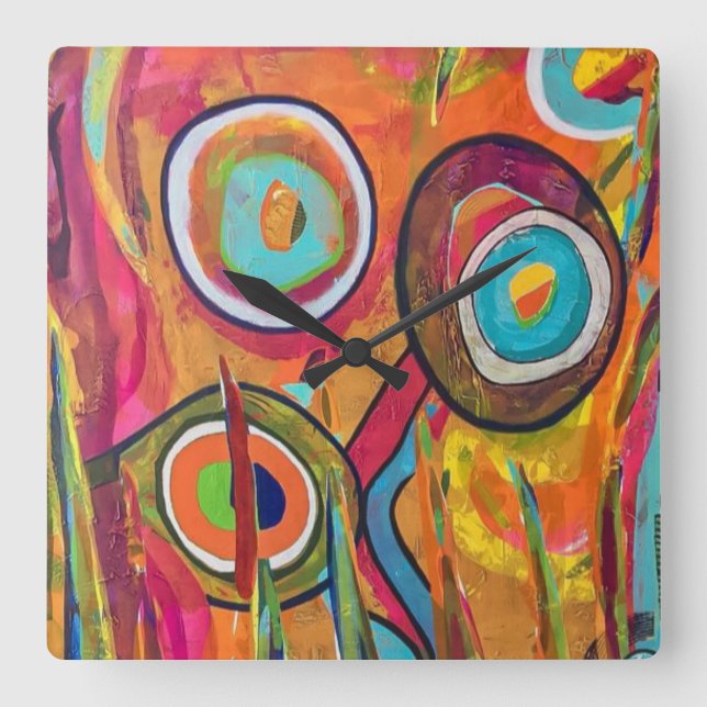 Relics Wall Clock Quadratische Wanduhr (Vorderseite)