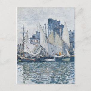 Relief boats and Le Havre Museum in Blue Postkarte
