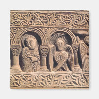 Relief, das Heilige mit einer Leiche darstellt
