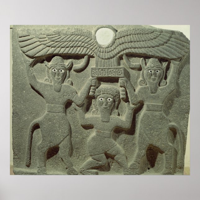 Relief, die Gilgamesh zwischen zwei Poster (Vorne)